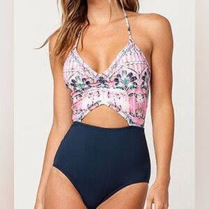 NWT O'Neill Women's Starlis Print One Piece Bathing Suit Swimsuit Large New